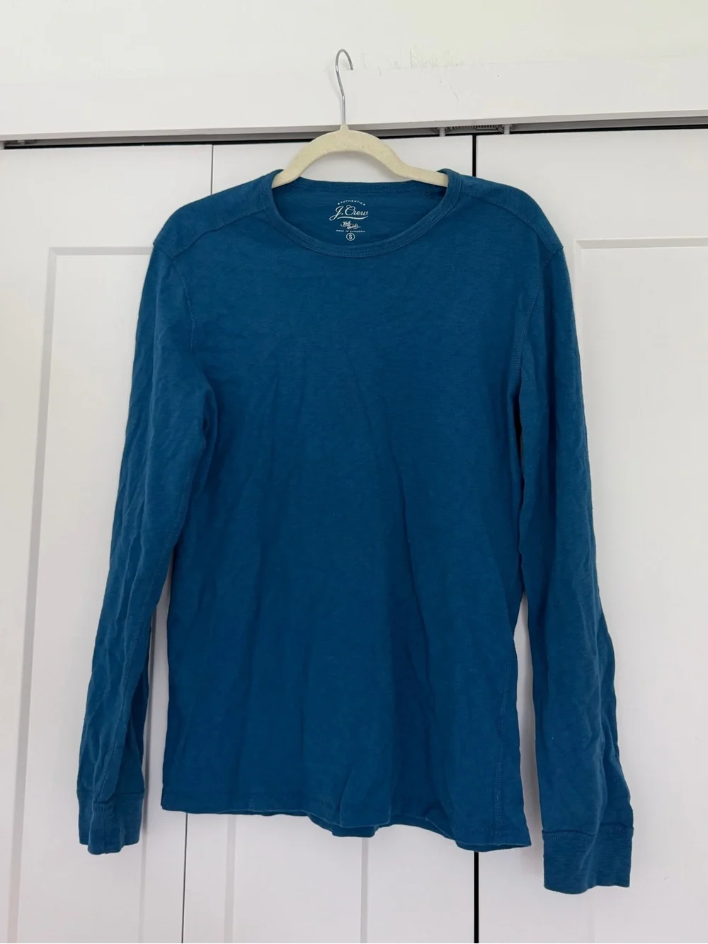 J Crew Teal Long Sleeve Crewneck Shirt